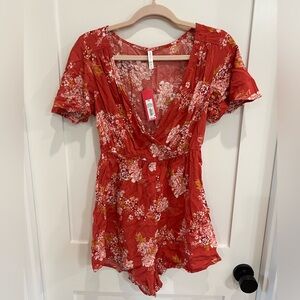 NWT XS Xhilaration floral romper